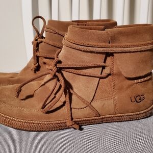 UGG Kids Tan Suede Ankle Boots